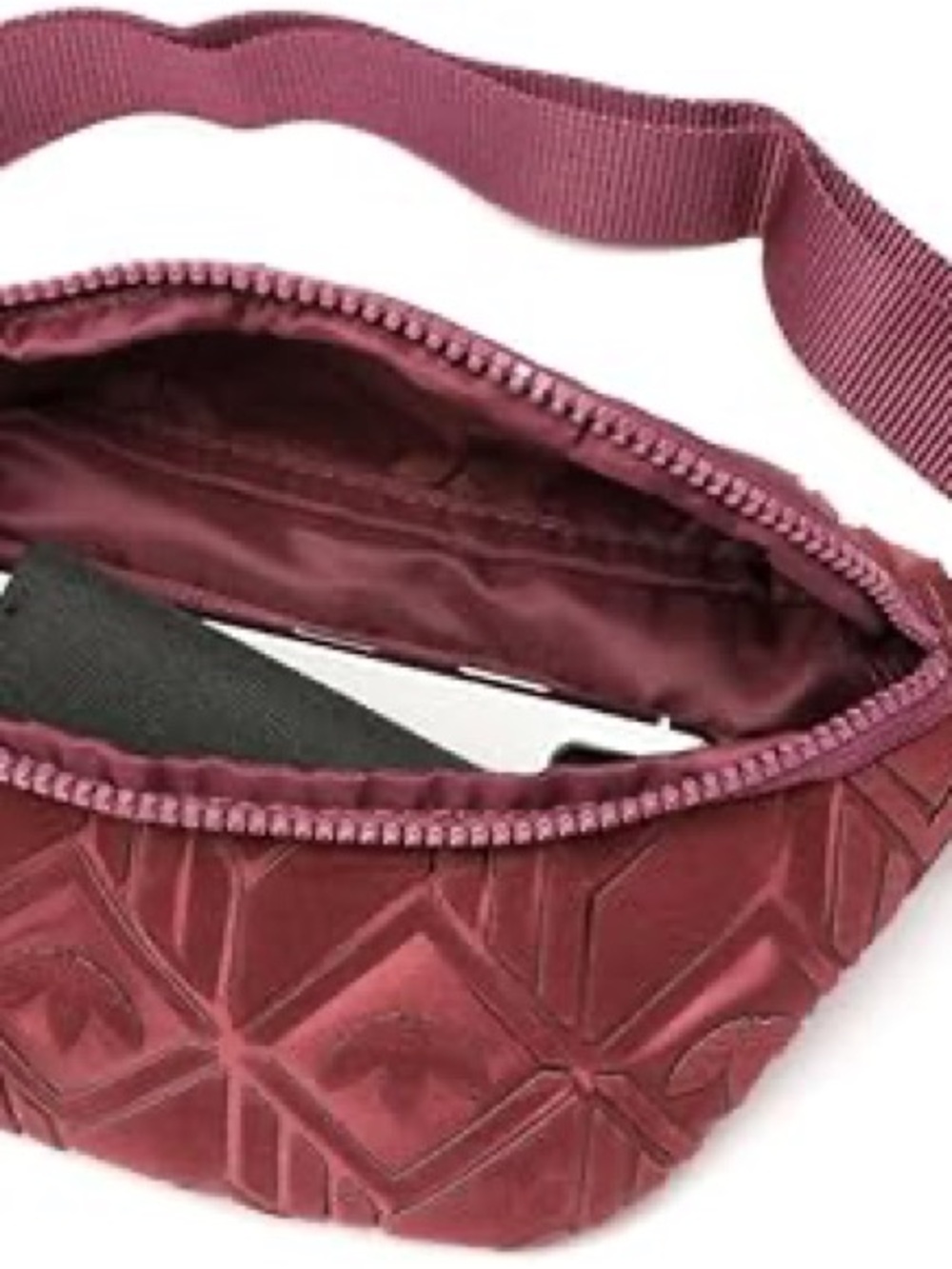 adidas Quilted Crossbody Belt Bag in Mauve